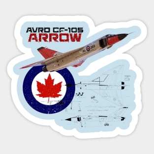 Canadian Avro CF-105 Arrow (light) Sticker